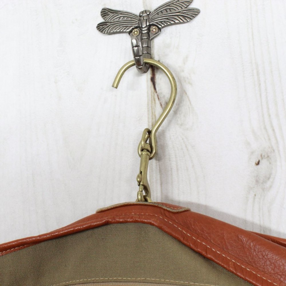 LL BEAN Brown Canvas Garment Travel Bag - Picture 8 of 12